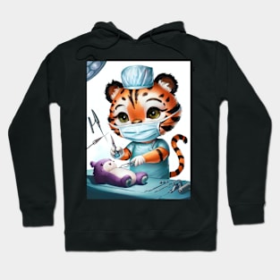 Cute Kawaii tiger as a surgeon Hoodie